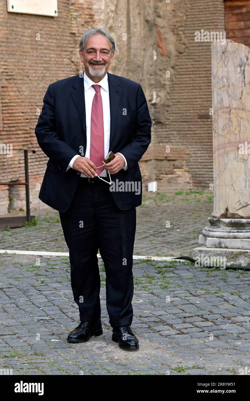 Francesco Rocca beim Anlaid cena di beneficenza in den Diokletiansthermen. ROM, 22.06.2023 Foto Stock