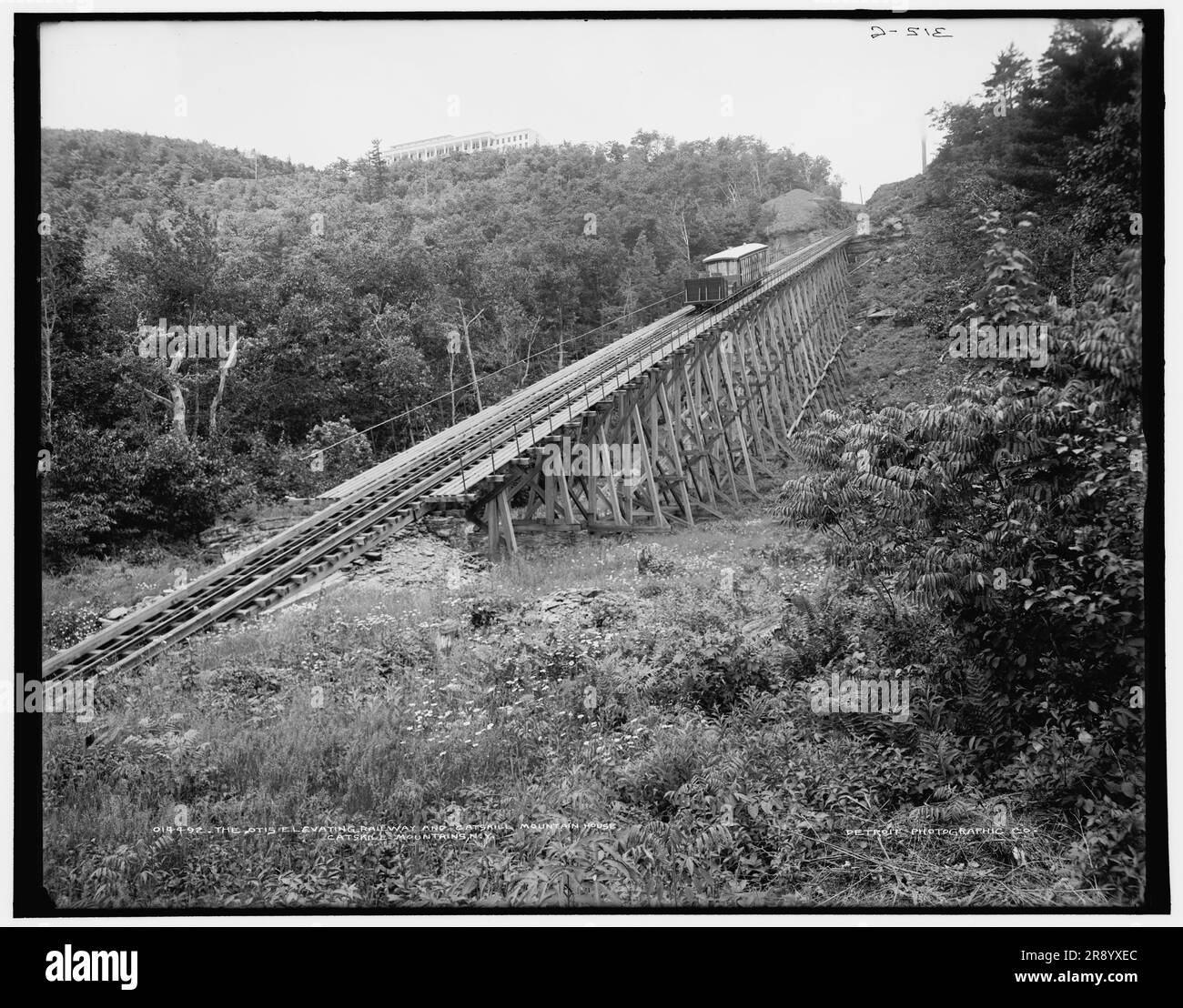 The Otis Elevating Railway e Catskill Mountain House, Catskill Mountains, N.Y. (1902?). Foto Stock