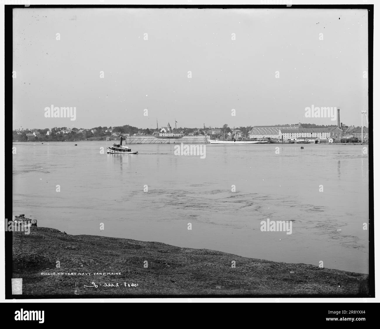 Kittery Navy Yard, Maine, cioè Portsmouth Navy Yard, Kittery, Maine, tra il 1901 e il 1906. Foto Stock