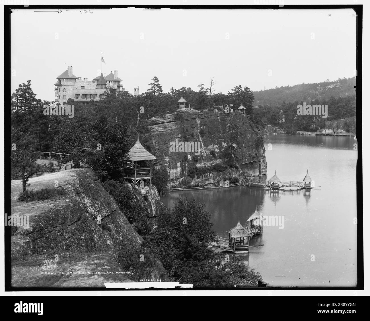 Il bagno, Lake Mohonk, c1902. Foto Stock