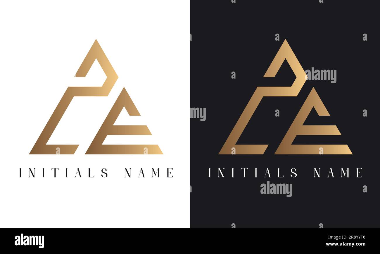 Design con logo monogramma ZE o EZ iniziale Luxury Illustrazione Vettoriale