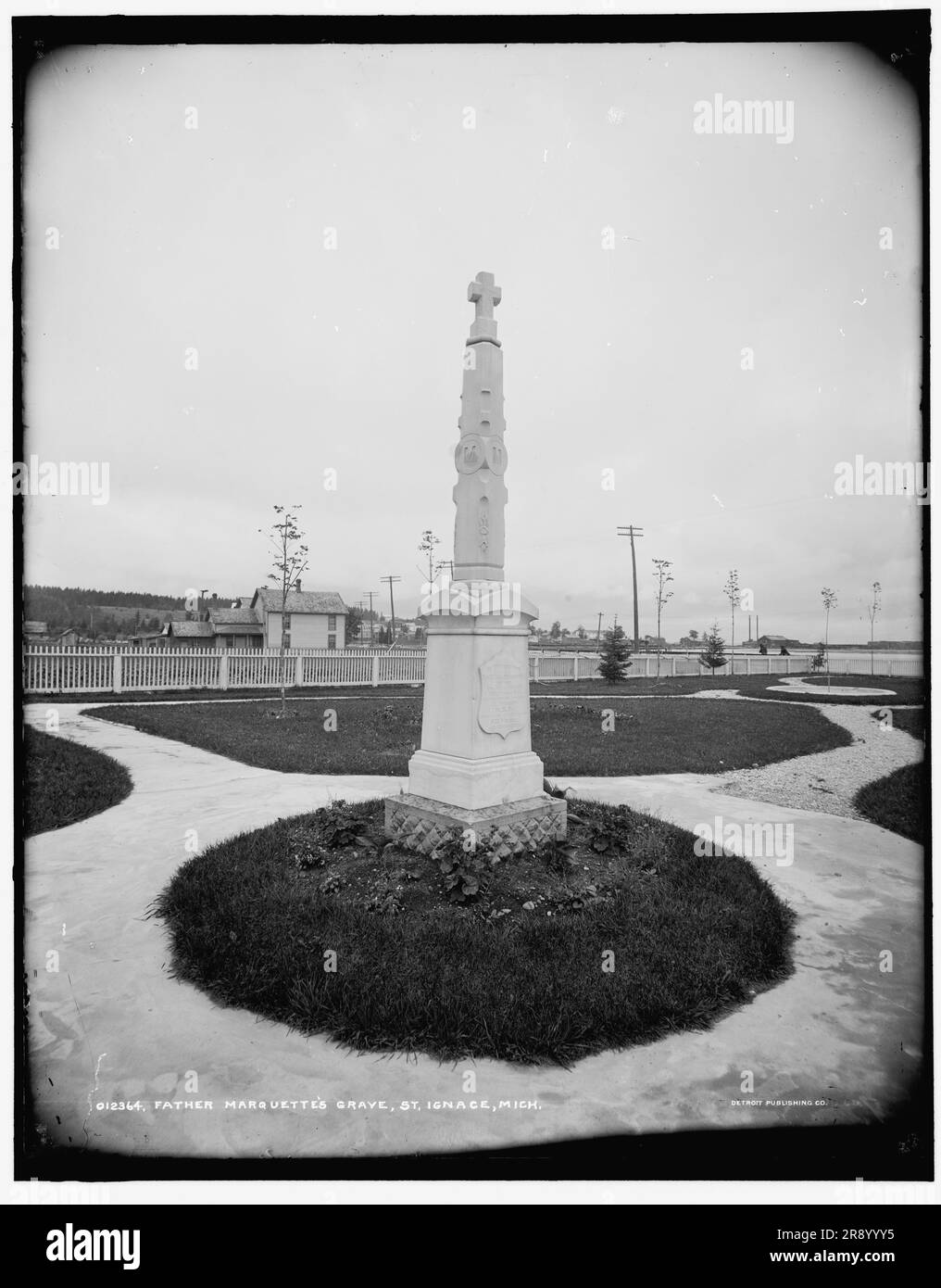 La tomba di padre Marquette, St. Ignace, Mich., tra il 1890 e il 1901. Foto Stock