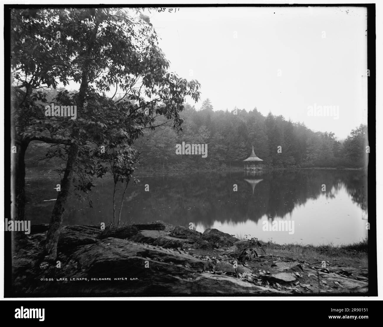 Lago Lenape, Delaware Water Gap, tra il 1890 e il 1901. Foto Stock