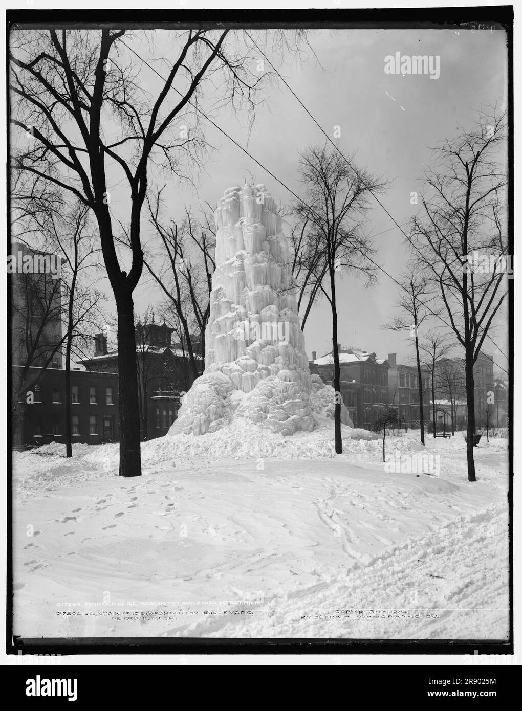 Fontana di ghiaccio, Washington Boulevard, Detroit, Mich., c1904. Foto Stock