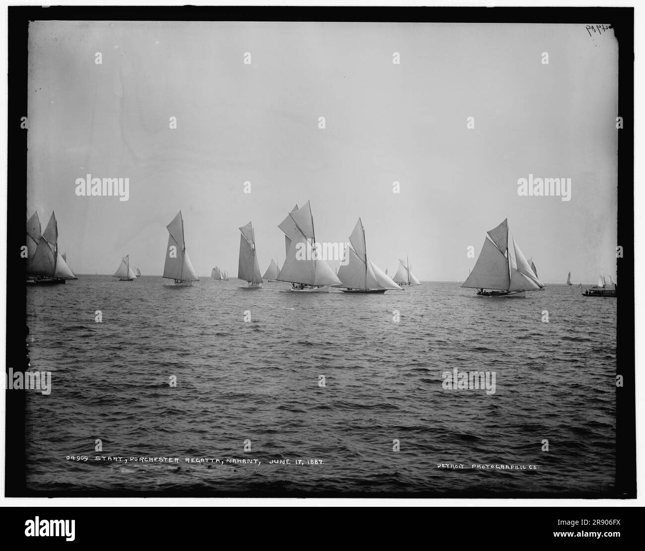 Inizio, regata di Dorchester, Nahant, 1887 giugno 17. Foto Stock