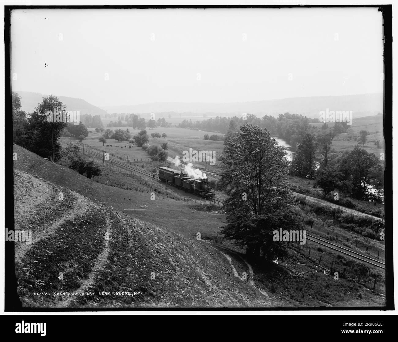 Chenango Valley vicino a Greene, N.Y., tra il 1890 e il 1901. Foto Stock