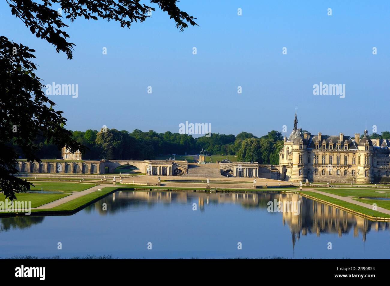 Chantilly Castle, Chantilly, Piccardia, Francia Foto Stock