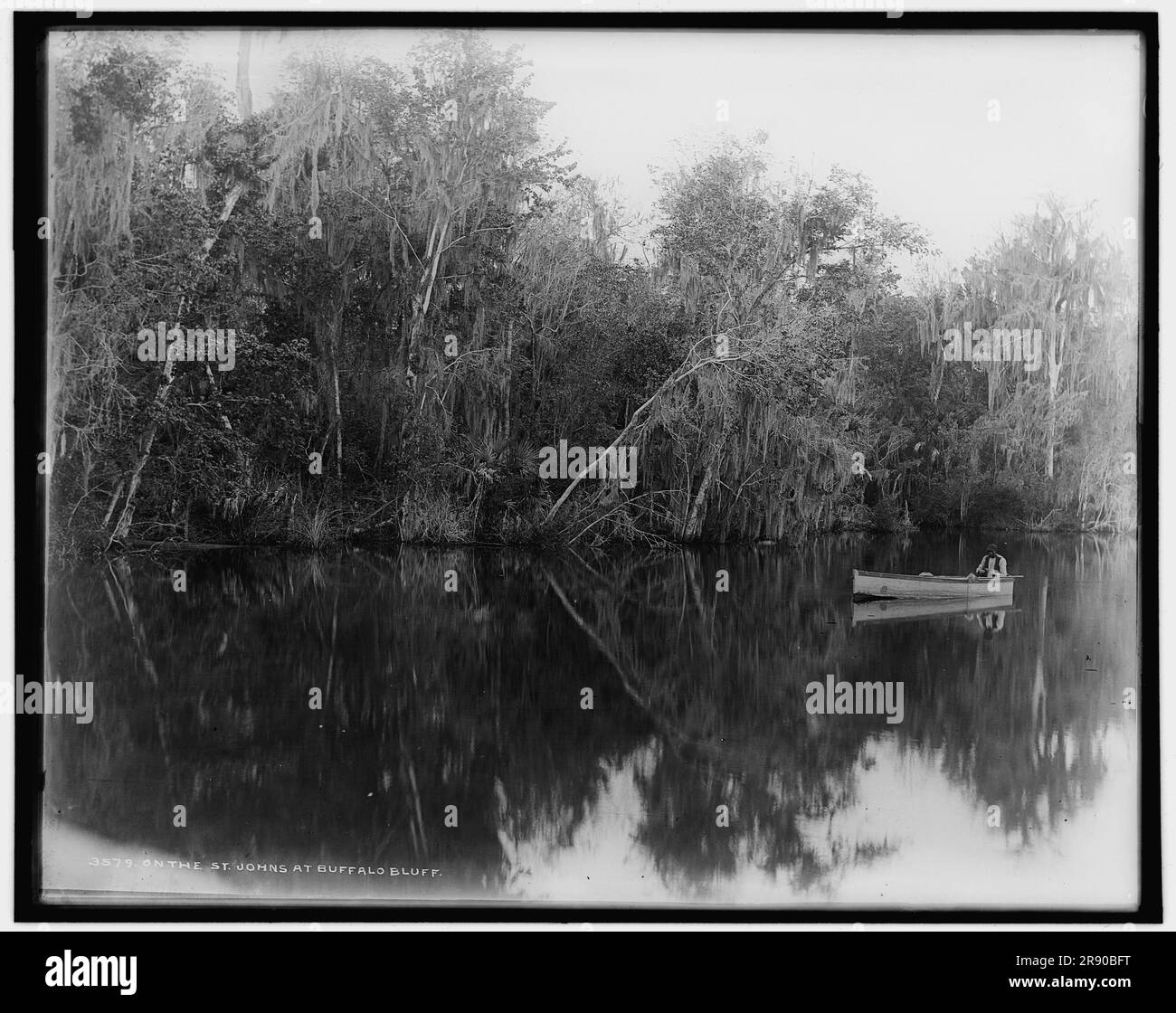 Sulla St. Johns a Buffalo Bluff, tra il 1880 e il 1897. Foto Stock