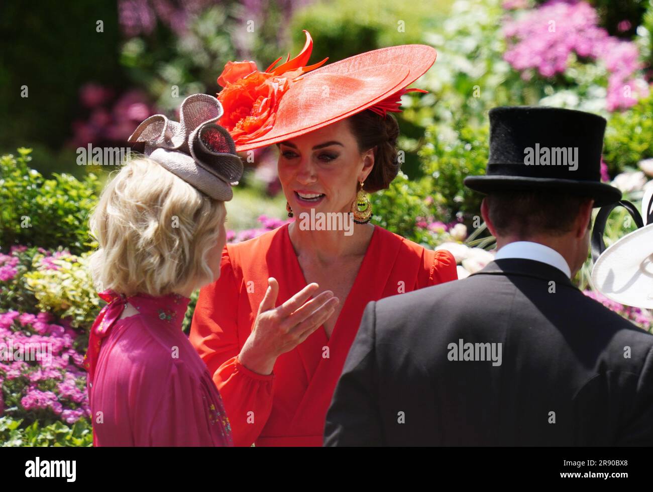 La principessa del Galles durante il quarto giorno di Royal Ascot all'ippodromo di Ascot, Berkshire. Data foto: Venerdì 23 giugno 2023. Foto Stock