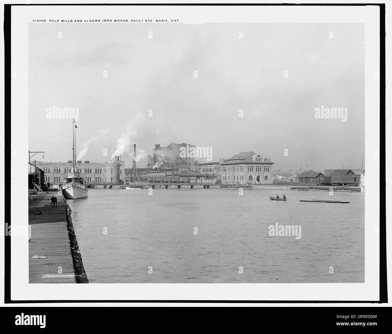 Cartiere e acciaierie di Algoma, Sault Ste. Marie, Ont., c1902. Foto Stock