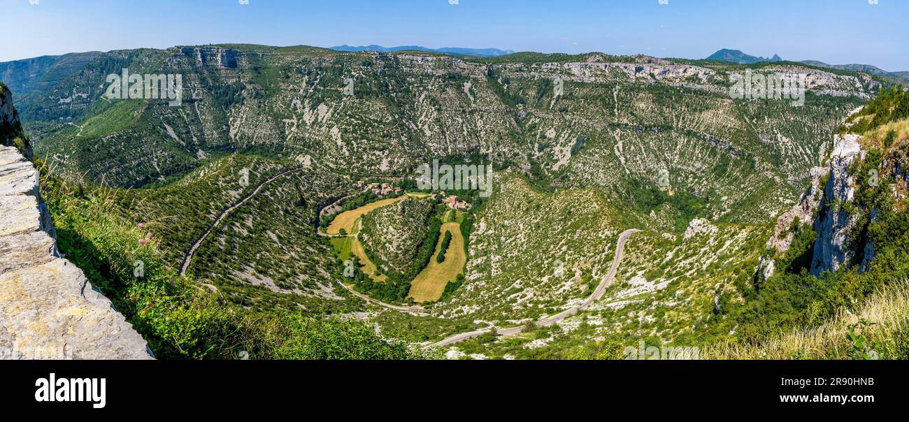 Cirque de Navacelles 'grande sito de France' Herault. Regione Occitanie. Francia. Europa Foto Stock