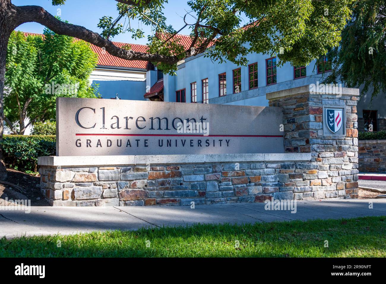 Claremont, CA – 25 ottobre 2022: La Claremont Graduate University è un'università privata, interamente laureata e membro dei Claremont Colleges. Foto Stock