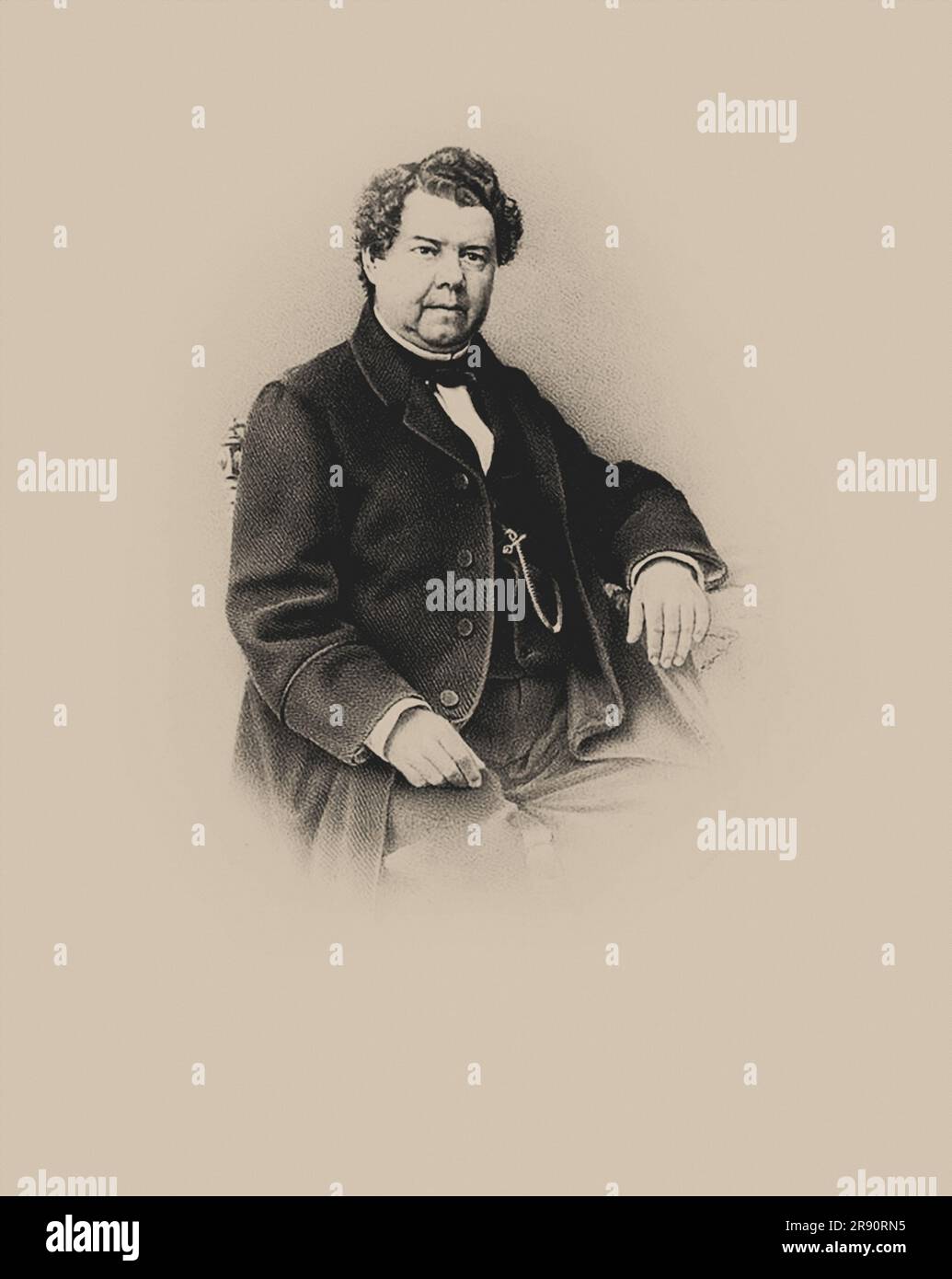 Ritratto del compositore e pianista Alexandre Dubuque (1812-1898) . Raccolta privata. Foto Stock