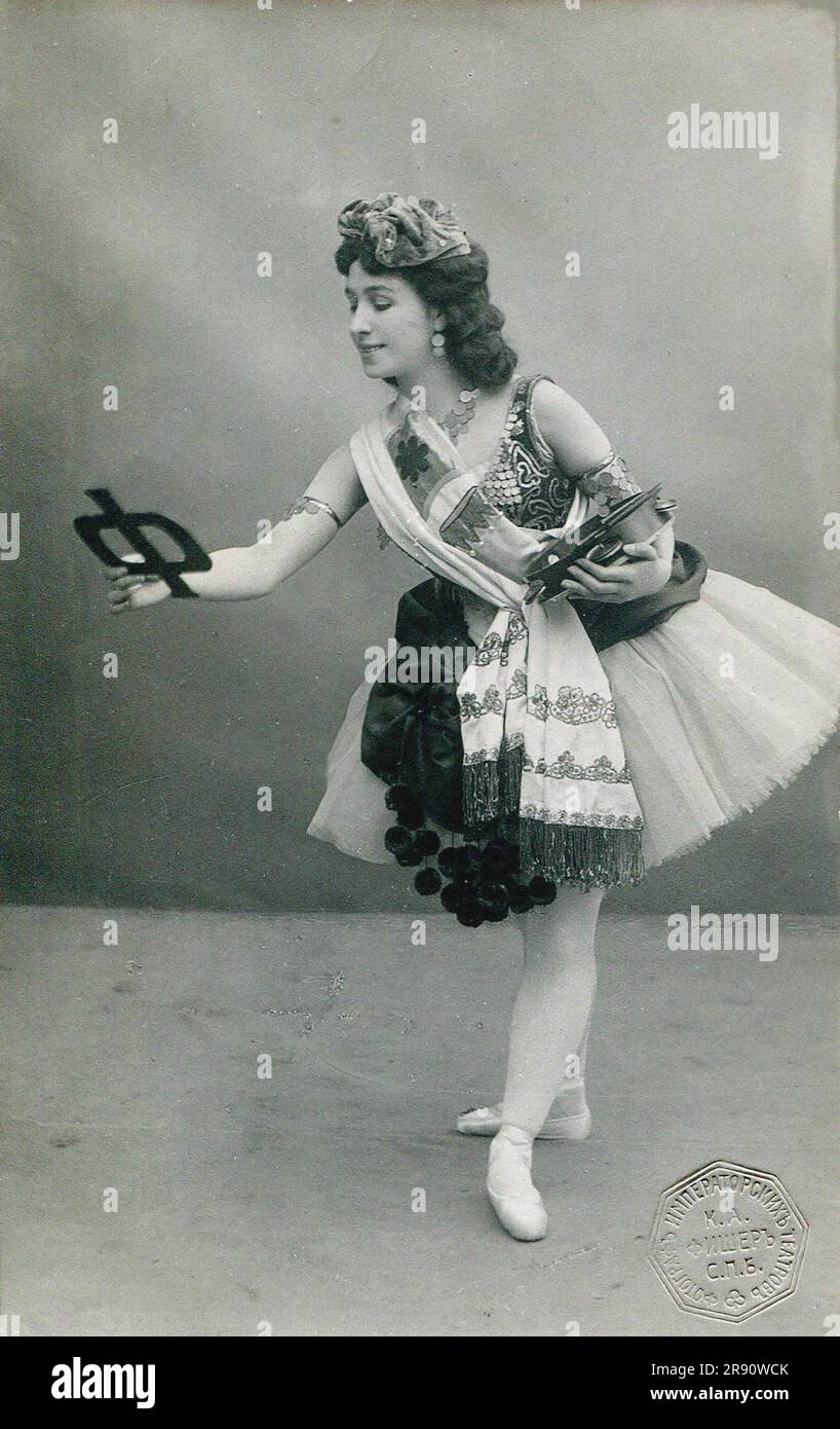 Matilda Kschessinska interpreta Esmeralda nel Balletto "la Esmeralda" di C. pugni und J. Perrot, 1906-1911. Raccolta privata. Foto Stock