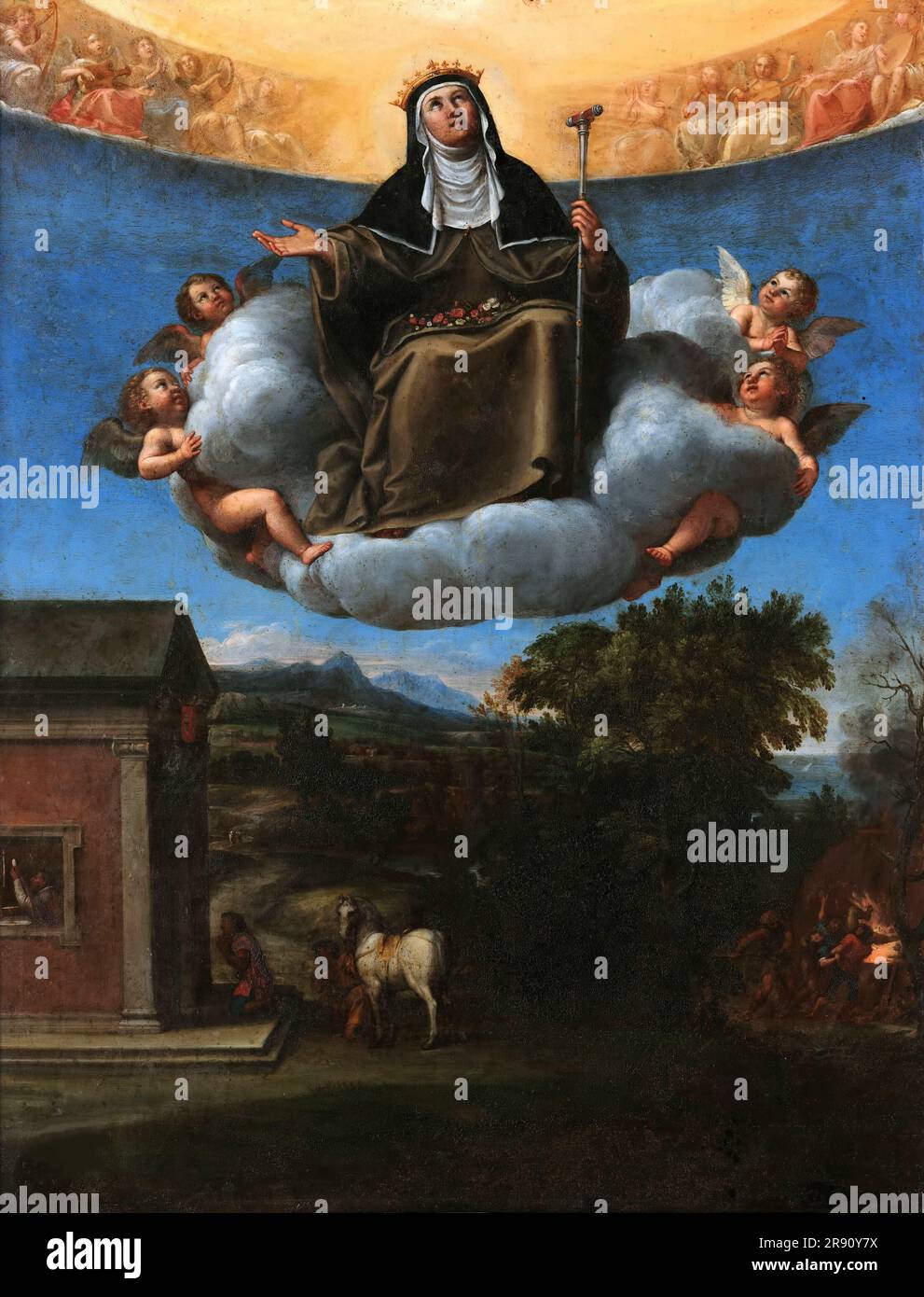 Saint Elizabeth in Glory, 1603-1604. Si trova nella collezione del Museo di Capodimonte, Napoli. Foto Stock