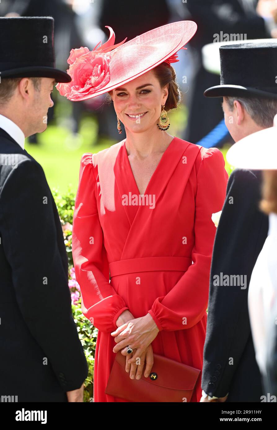 Ascot, Regno Unito. 23 giugno 2023. Berkshire, Regno Unito. 23 giugno 2023. La Principessa di Galles assiste al quarto giorno della Royal Ascot. Crediti: Doug Peters/Alamy Live News Foto Stock