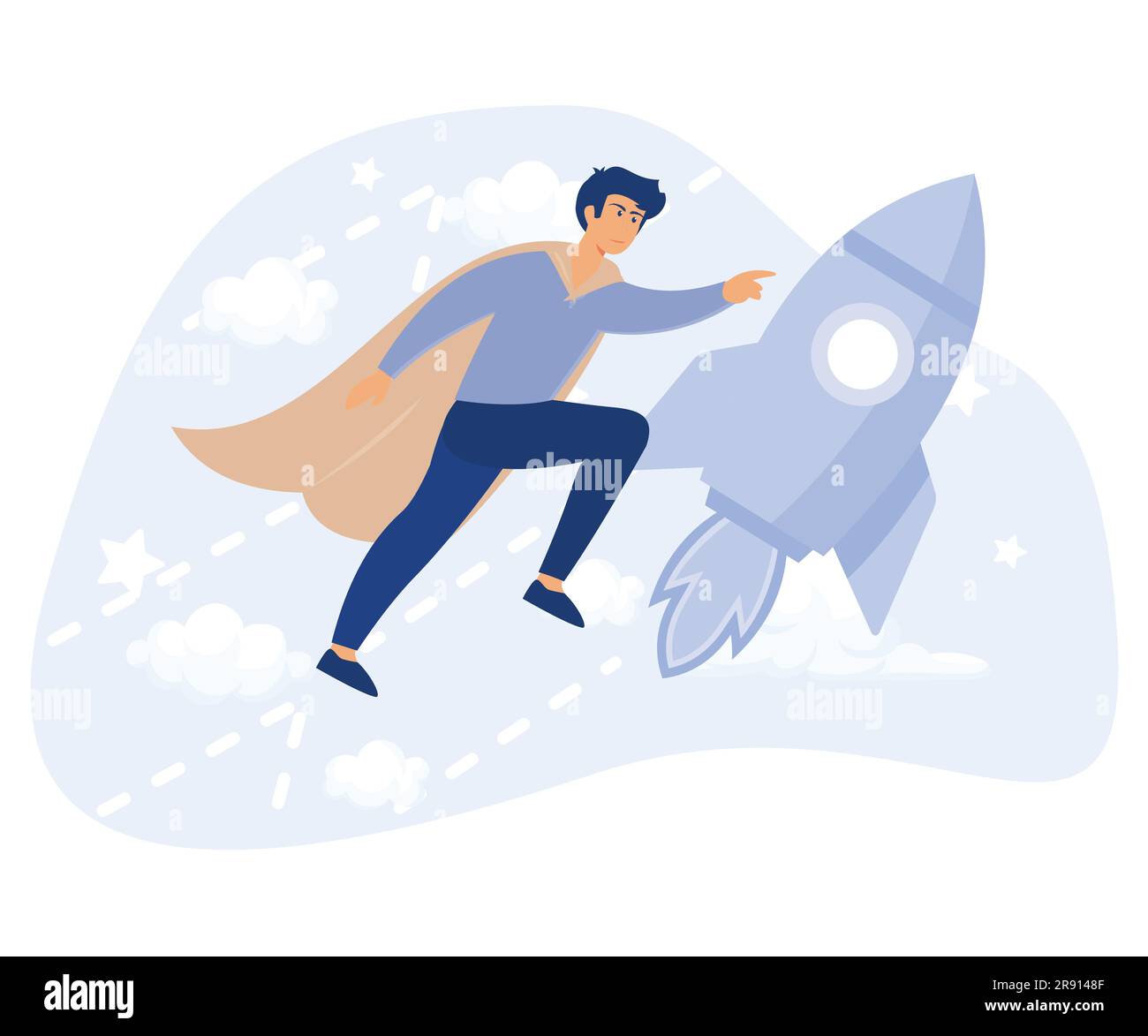 Concetto di incubatore aziendale, acceleratore di avviamento, fondo di investimento di rischio, tutoraggio di avviamento, opportunità di business, angel investitore, piatto vettore moderno Illustrazione Vettoriale