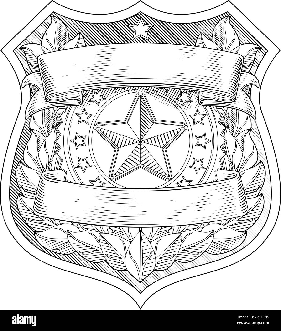 Distintivo dell'ufficiale di polizia Foto e Immagini Stock in Bianco e Nero  - Alamy