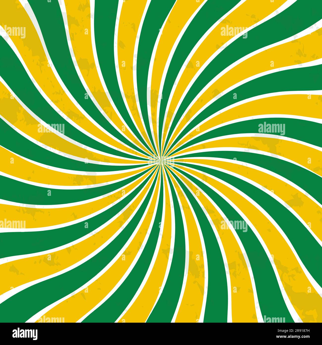 Sfondo raggi di sole, design psichedelico ondulato retro anni '60 anni '70. Divertente sfondo hippie. Modelli di sfondo vettoriale. Modello poster Circus Illustrazione Vettoriale