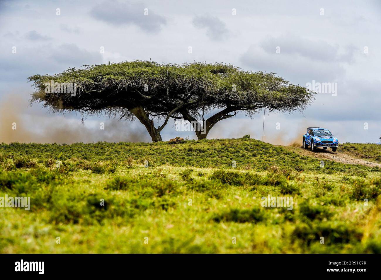 Naivasha, Kenya. 23 giugno 2023. ATTENZIONE REDATTORI - DISTRIBUIRE IMMAGINI - SOLO USO EDITORIALE - CREDITO OBBLIGATORIO M-SPORT distribuisce immagini pubblicate venerdì 23 giugno 2023, a cura di M-SPORT mostra Gregoire Munster e Louis Louka in azione durante la gara Safari Rally in Kenya. *** Belga e Belga Editorial Board declinano ogni responsabilità per quanto riguarda il contenuto di questa immagine. *** BELGA PHOTO HAND OUT M-SPORT Credit: Belga News Agency/Alamy Live News Foto Stock