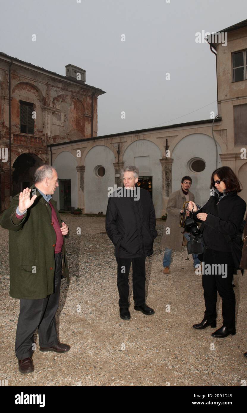 David Cronenberg e Carolyn Zeifman nel 2003 alla Reggia di Venaria reale Torino Foto Stock