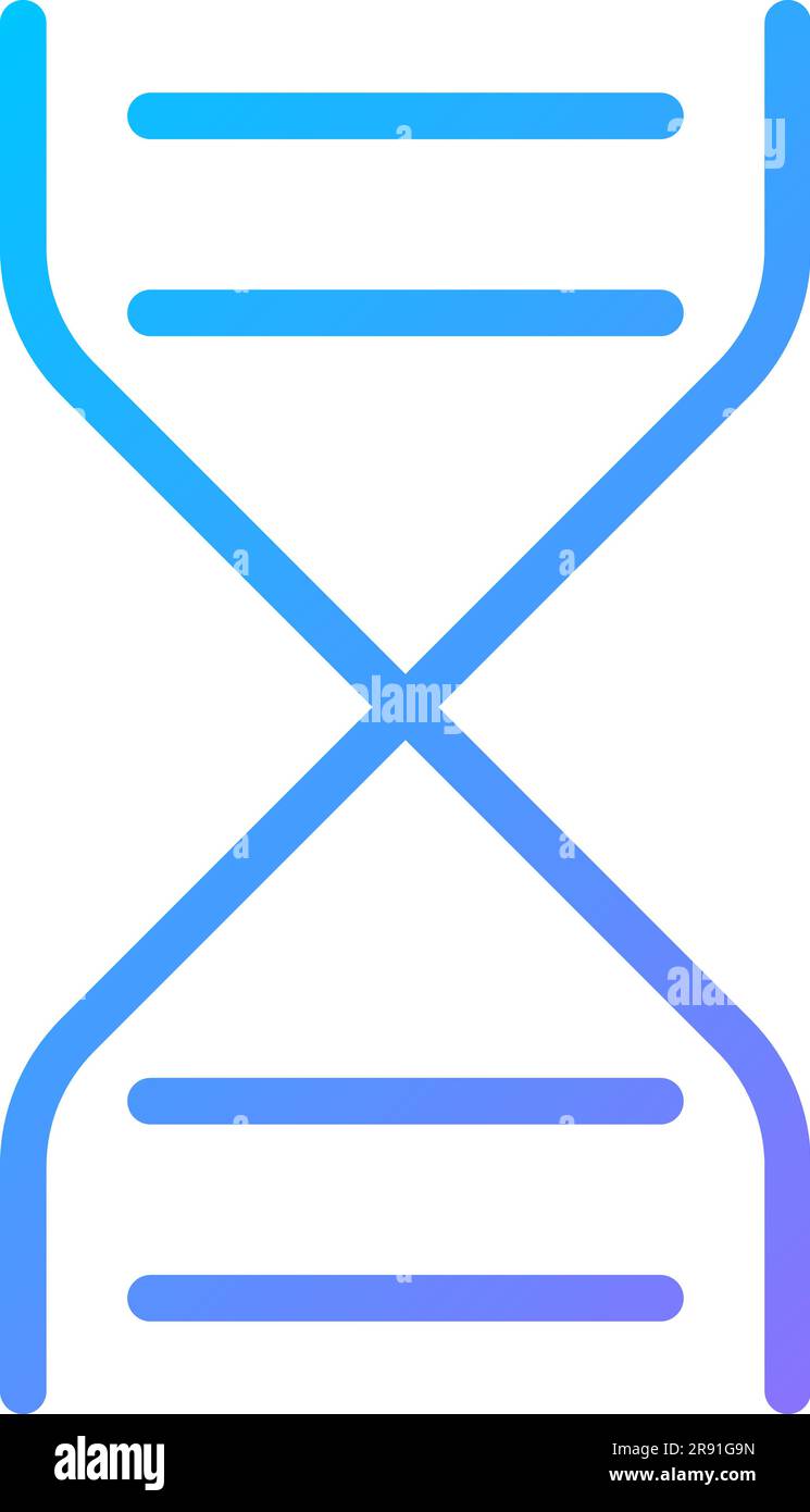 Icona del vettore lineare a gradiente perfetto pixel in vetro di sabbia Illustrazione Vettoriale