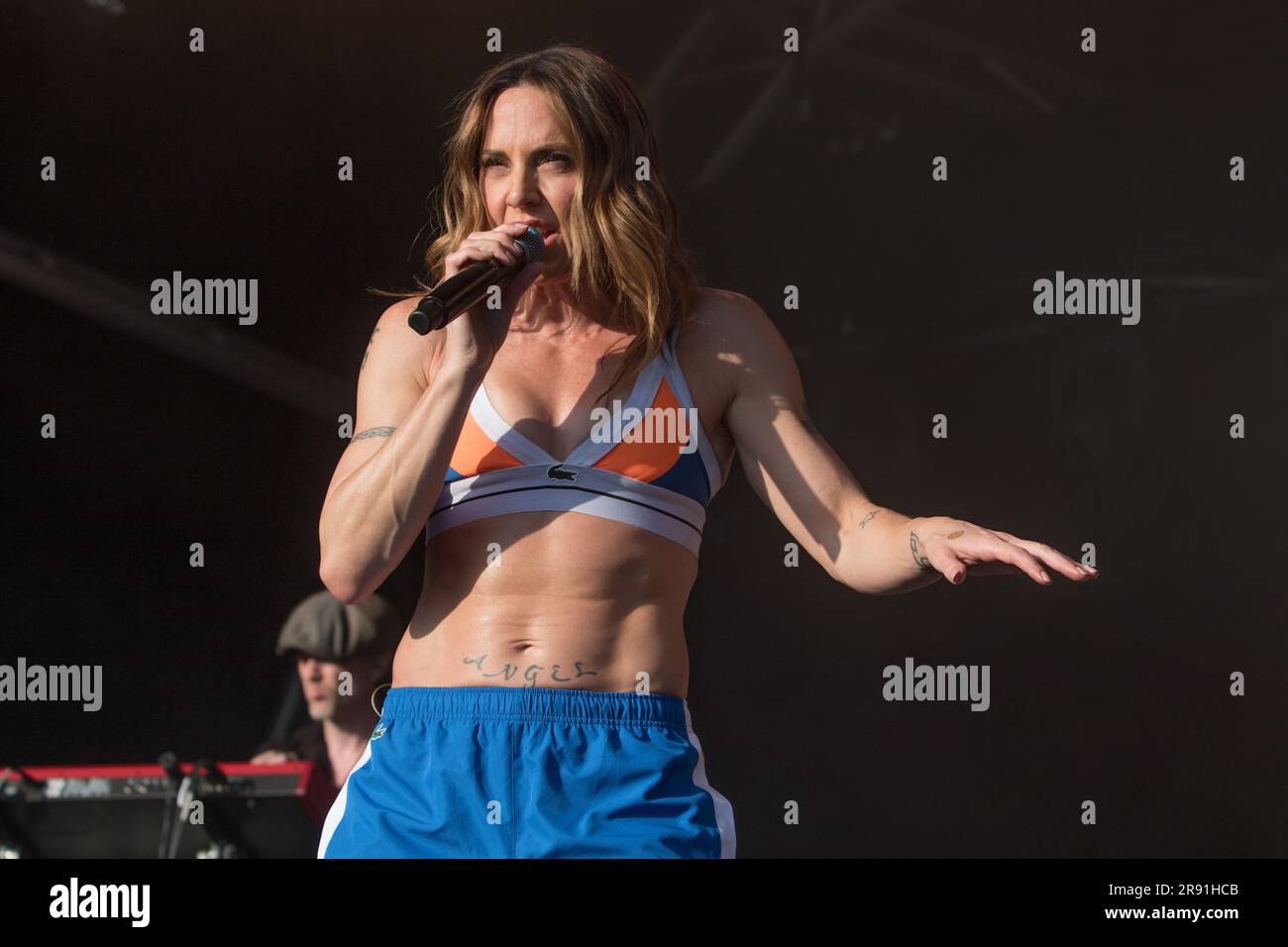 4 giugno 2023 Gran Bretagna Gloucestershire cheltenham Race Course Mel C performance al Wychwood Festival Day 3 Foto Stock