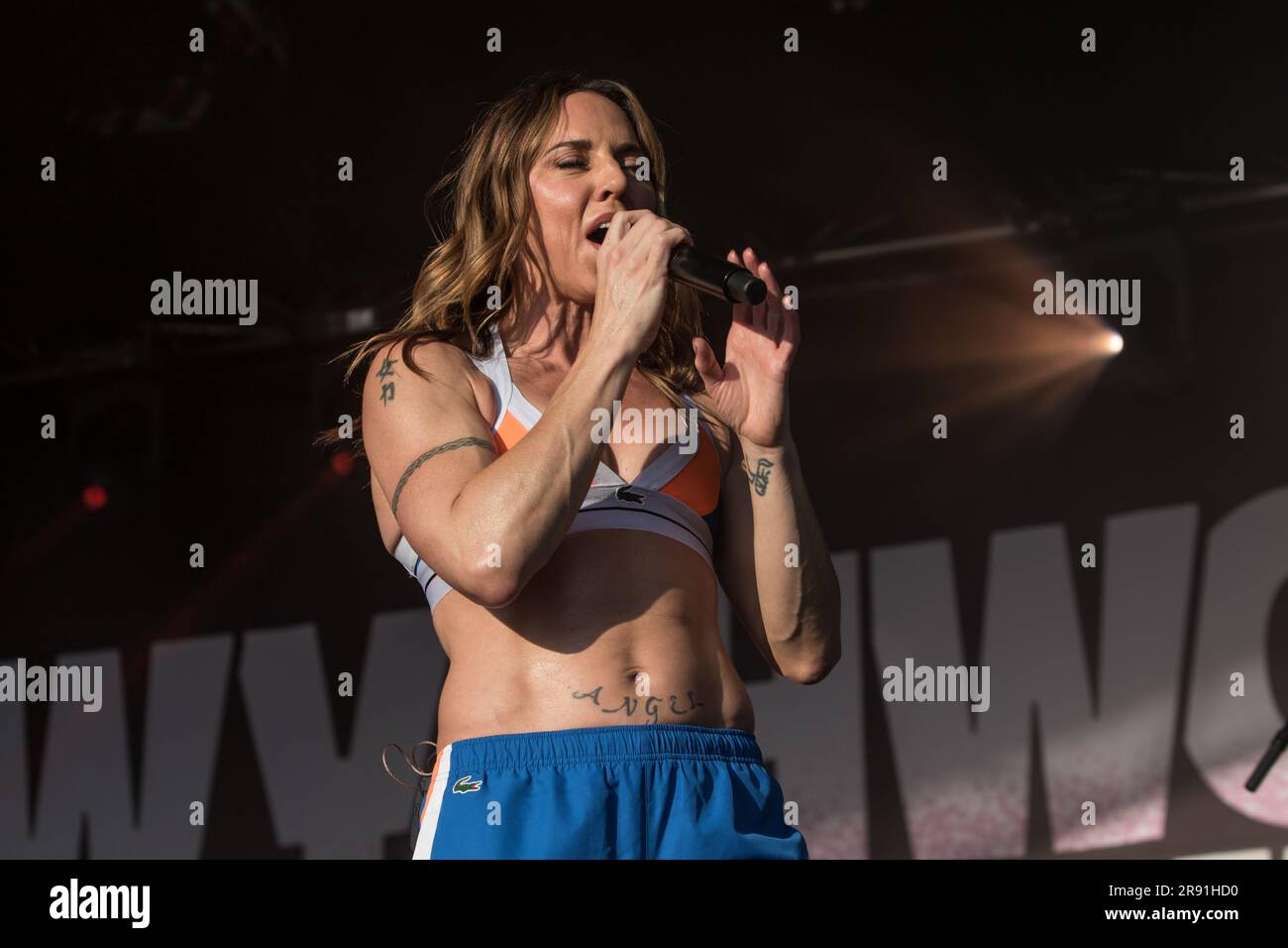 4 giugno 2023 Gran Bretagna Gloucestershire cheltenham Race Course Mel C performance al Wychwood Festival Day 3 Foto Stock