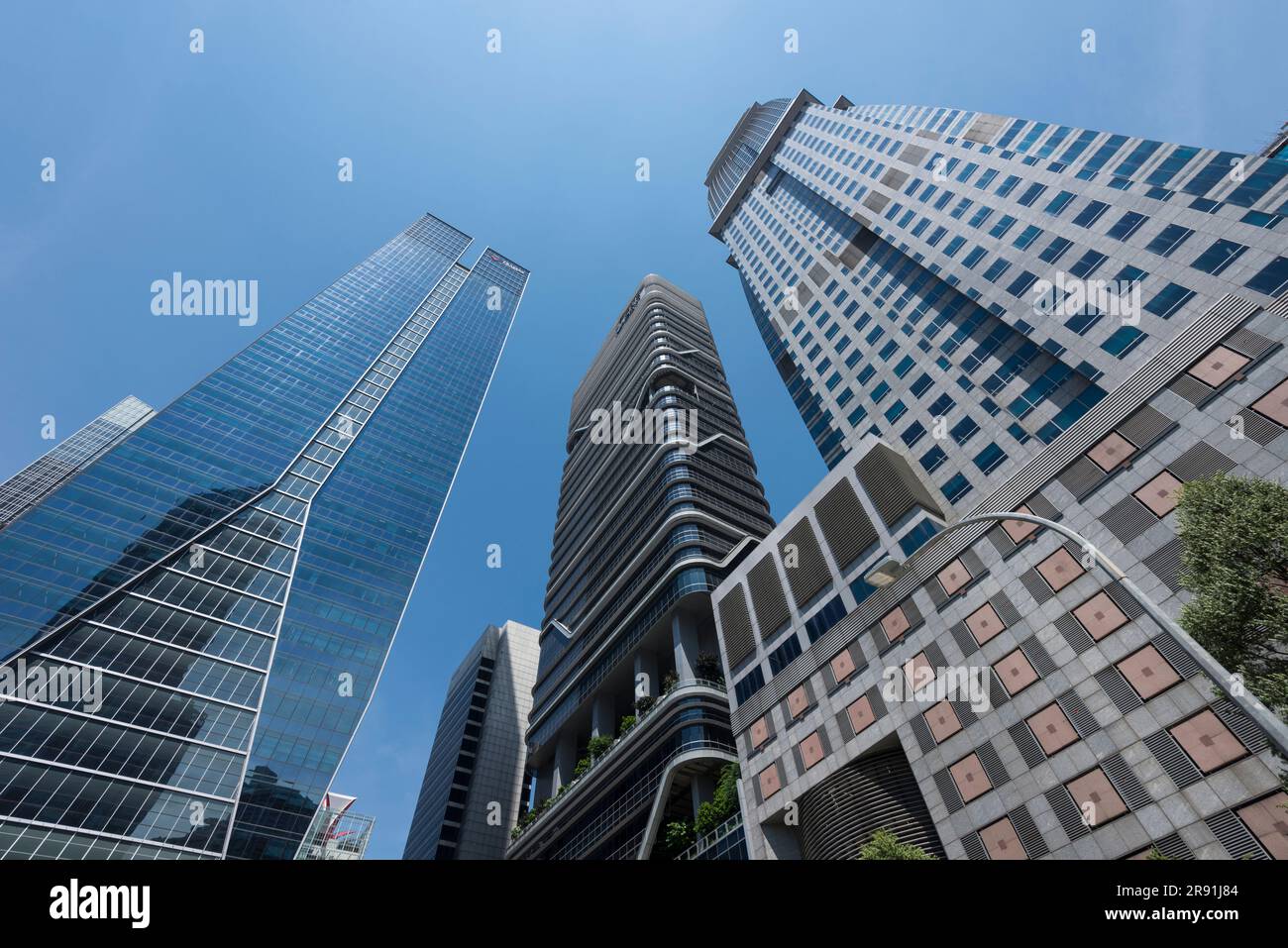 Vedute di alcuni grattacieli di Singapore Foto Stock