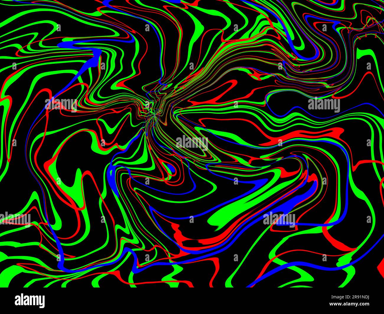 Un'illustrazione astratta che raffigura il surrealismo del Regno quantistico. Foto Stock