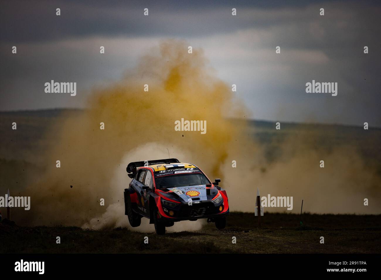 Naivasha, Kenya. 23 giugno 2023. Esapekka Lappi (fin) Janne Ferm (fin) del Team Hyundai Shell Mobis World Rally Team, Hyundaii20 N Rally1 Hybrid, 23 giu 2023 a Naivasha, Kenya Credit: Live Media Publishing Group/Alamy Live News Foto Stock