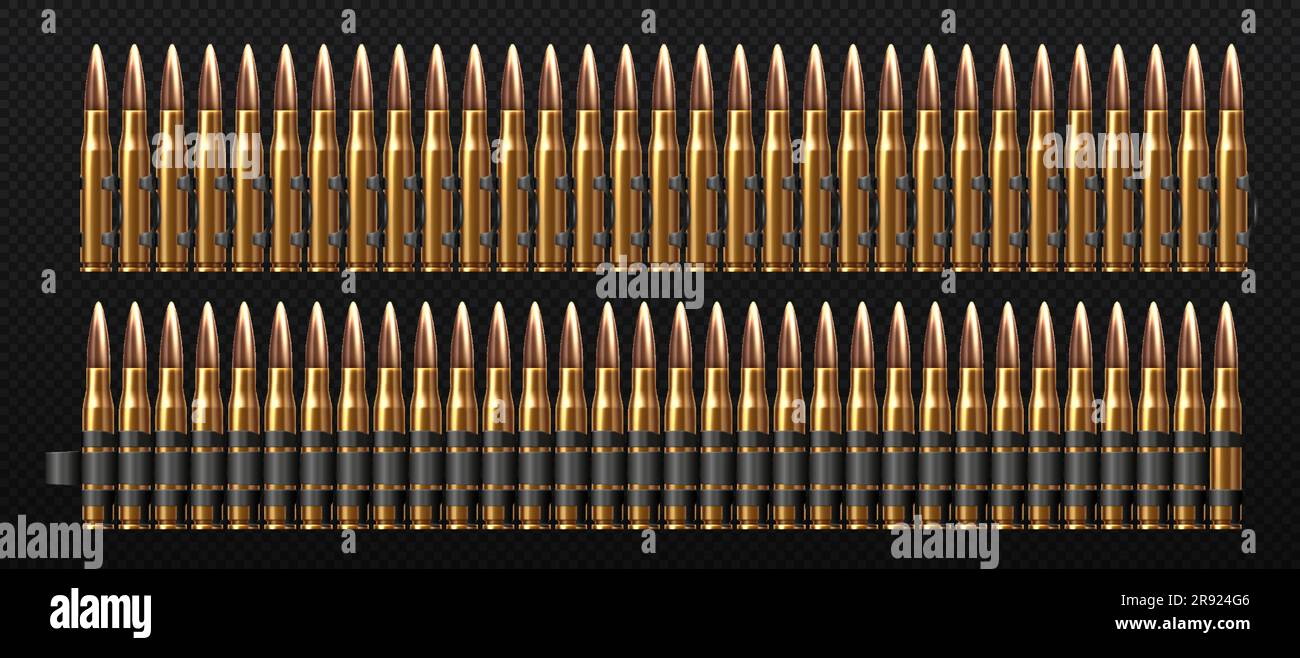 Concetto realistico di nastro machinegun Illustrazione Vettoriale