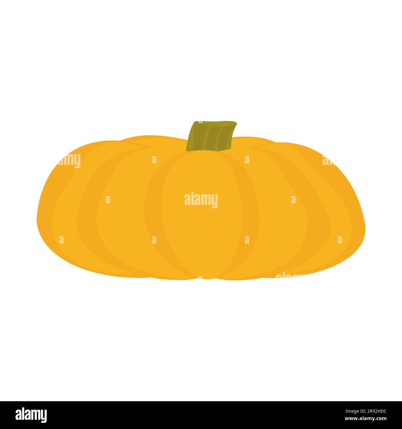 Elemento di design della zucca illustrazione della zucca per Halloween e il giorno del Ringraziamento prodotto della fattoria illustrazione vettoriale isolata su sfondo bianco Illustrazione Vettoriale
