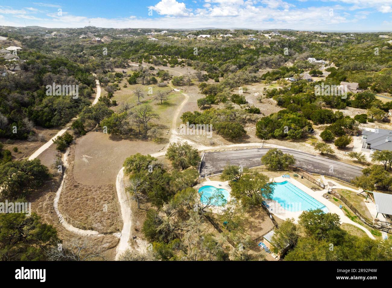 un quartiere residenziale Foto Stock