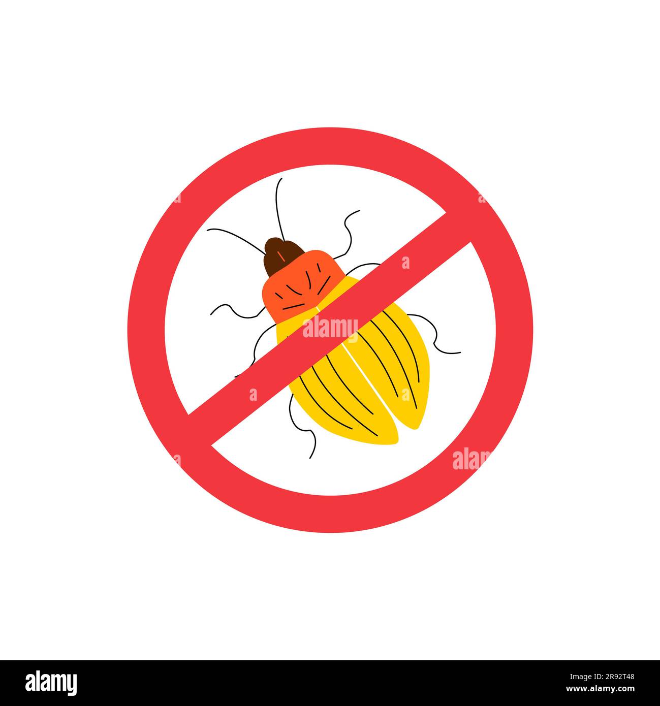 Segno parassita dello scarabeo di patata, illustrazione concettuale Foto Stock