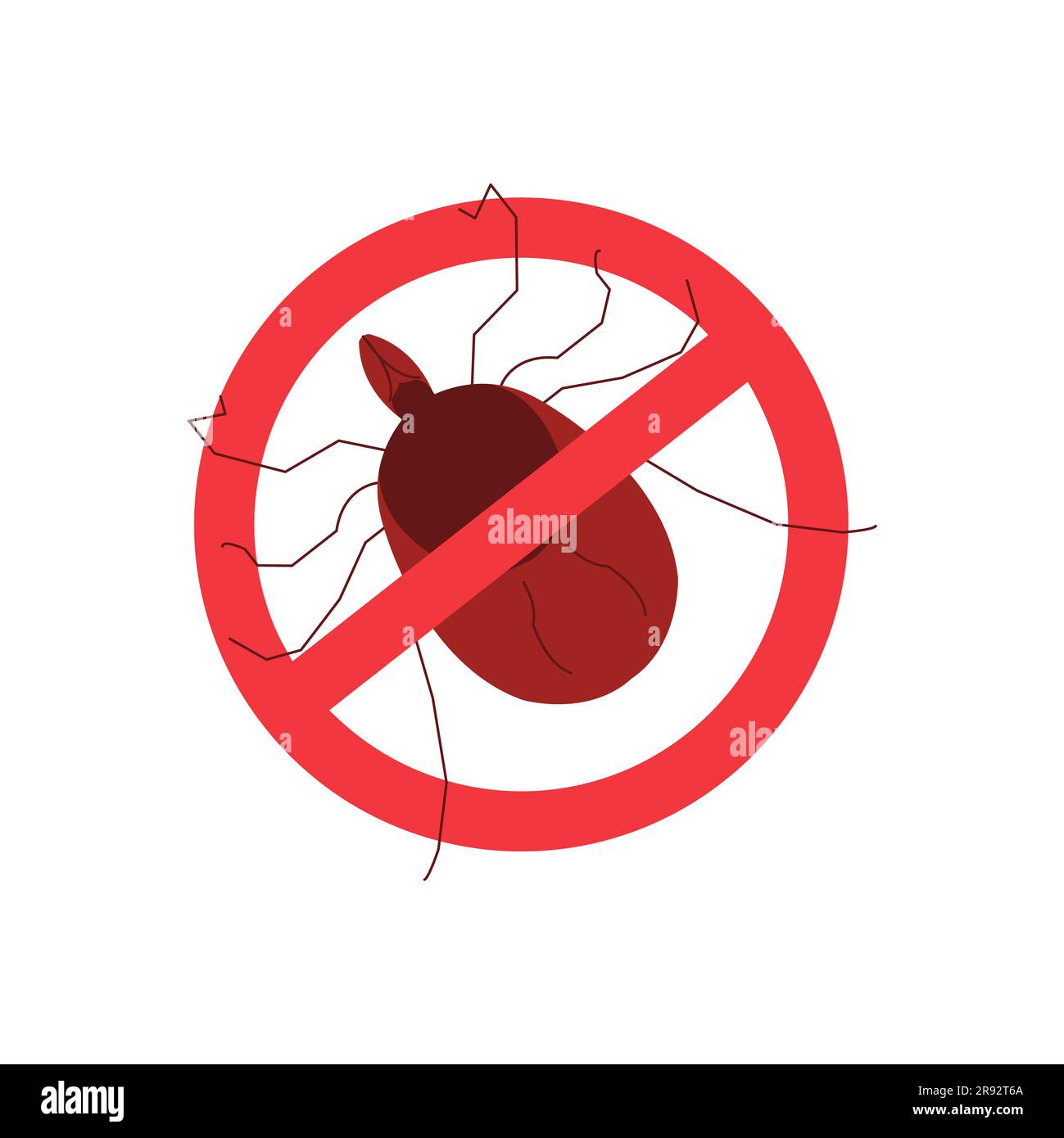 Segno anti-tick, illustrazione concettuale Foto Stock