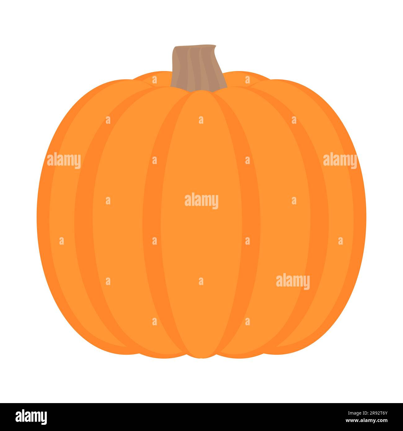 Elemento di design della zucca illustrazione della zucca per Halloween e il giorno del Ringraziamento prodotto della fattoria illustrazione vettoriale isolata su sfondo bianco Illustrazione Vettoriale