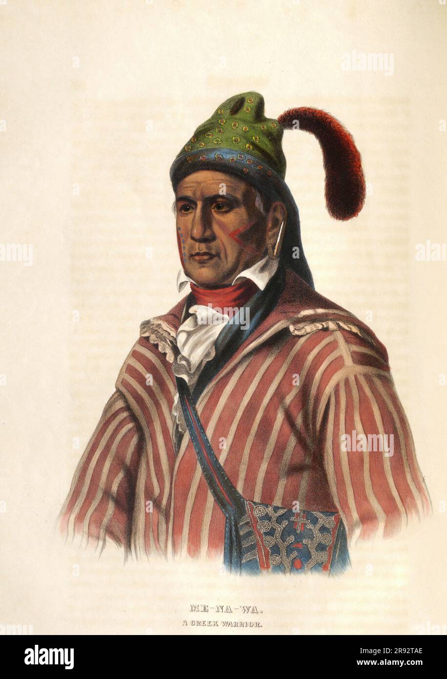 Menawa, Creek Chief, illustrazione Foto Stock