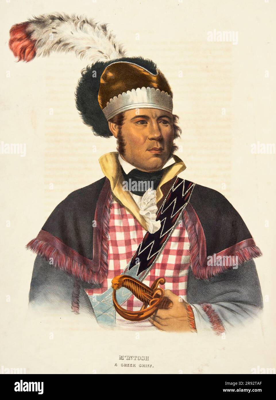 M'intosh, Creek Chief, illustrazione Foto Stock