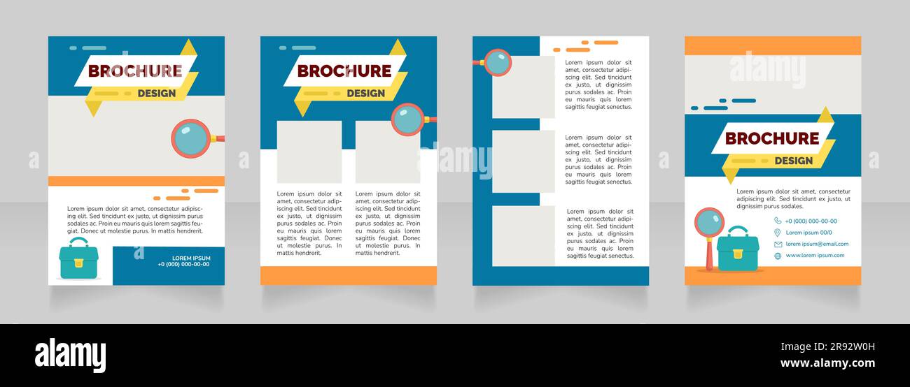 Design attraente della brochure in bianco con lettera di copertura Illustrazione Vettoriale