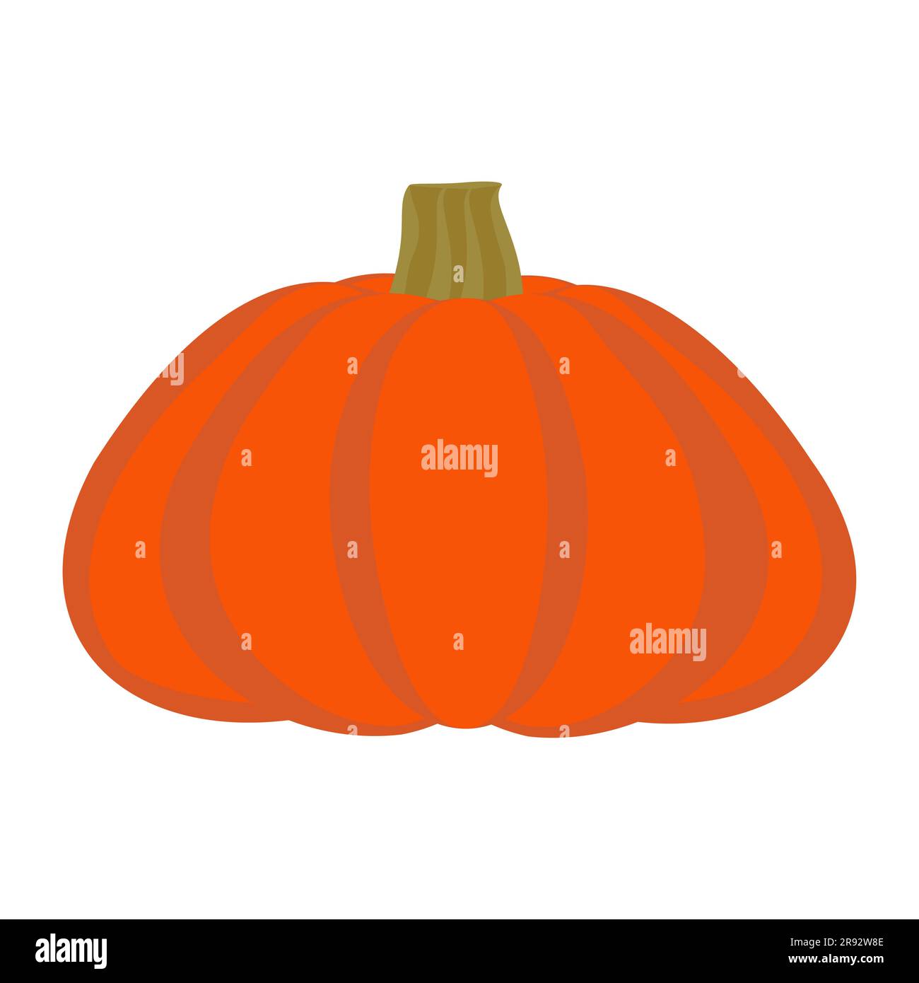 Elemento di design della zucca illustrazione della zucca per Halloween e il giorno del Ringraziamento prodotto della fattoria illustrazione vettoriale isolata su sfondo bianco Illustrazione Vettoriale