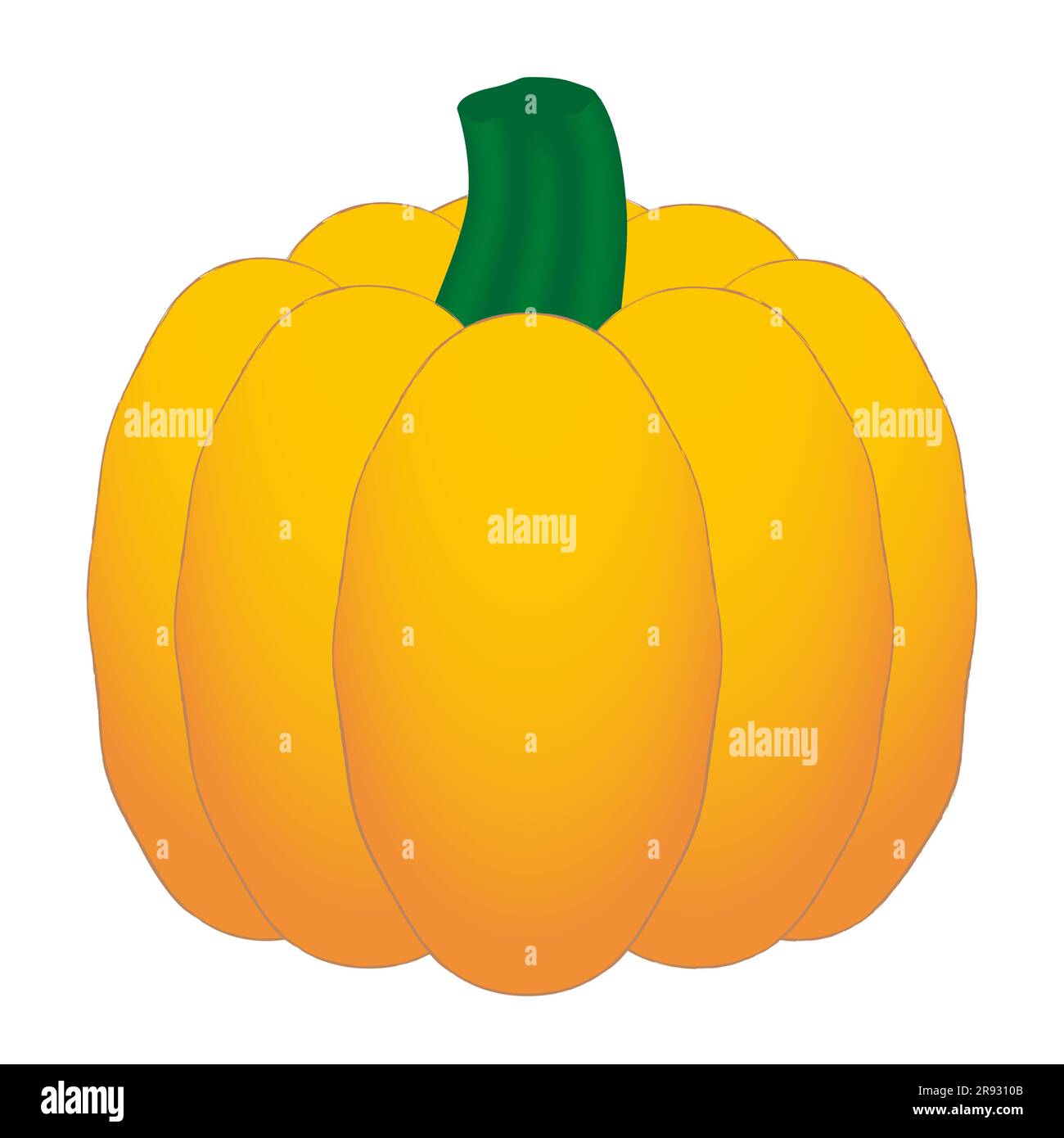 Elemento di design della zucca illustrazione della zucca per Halloween e il giorno del Ringraziamento prodotto della fattoria illustrazione vettoriale isolata su sfondo bianco Illustrazione Vettoriale