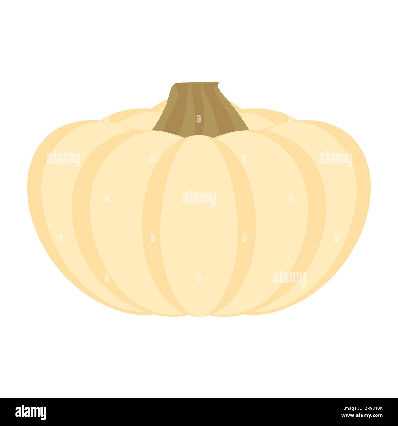 Elemento di design della zucca illustrazione della zucca per Halloween e il giorno del Ringraziamento prodotto della fattoria illustrazione vettoriale isolata su sfondo bianco Illustrazione Vettoriale