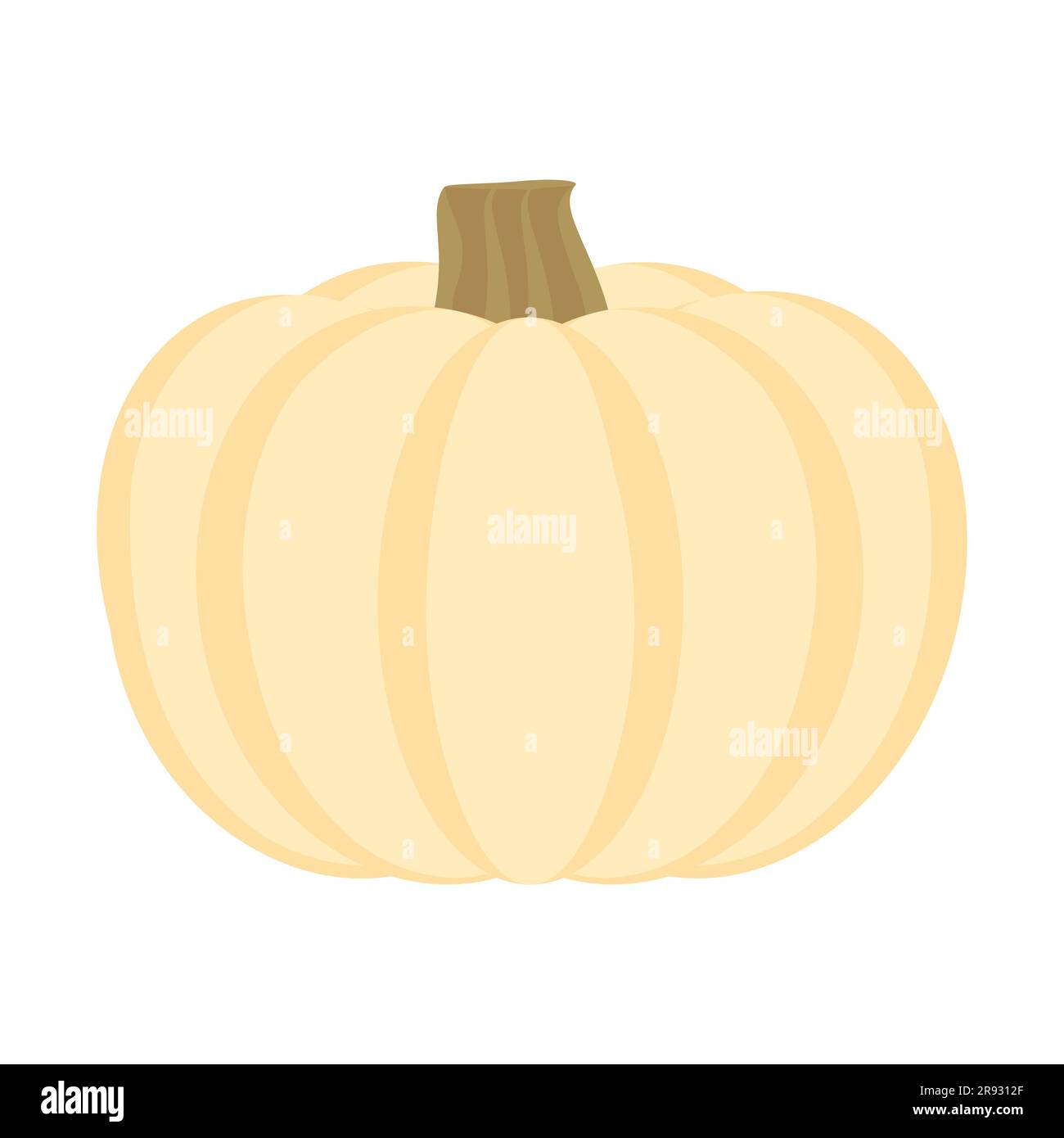 Elemento di design della zucca illustrazione della zucca per Halloween e il giorno del Ringraziamento prodotto della fattoria illustrazione vettoriale isolata su sfondo bianco Illustrazione Vettoriale