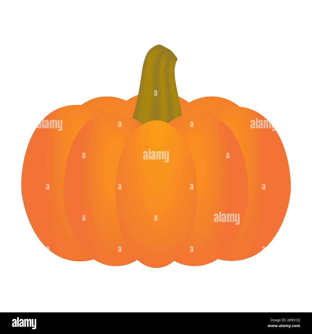 Elemento di design della zucca illustrazione della zucca per Halloween e il giorno del Ringraziamento prodotto della fattoria illustrazione vettoriale isolata su sfondo bianco Illustrazione Vettoriale