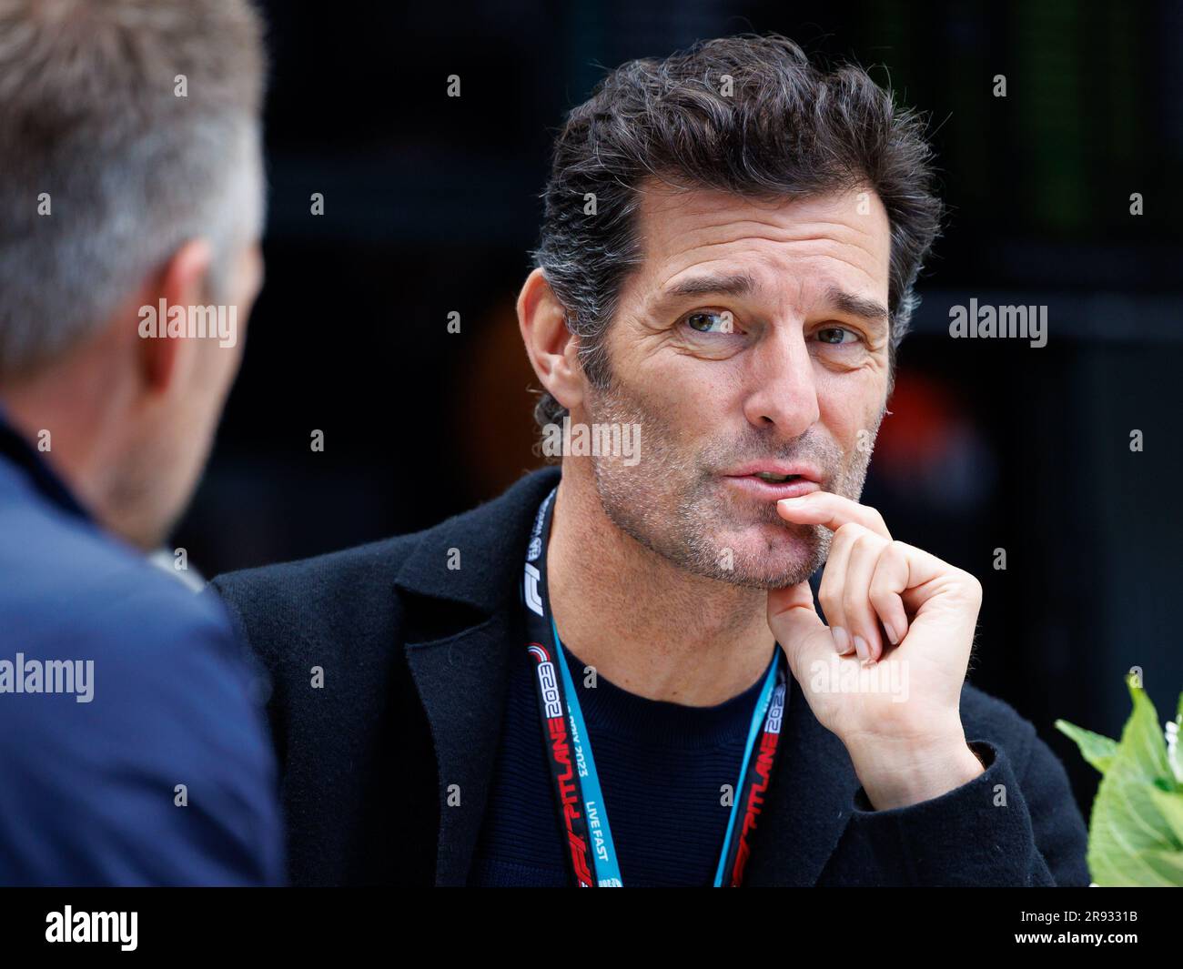 Mark Webber nel paddock al Gran Premio di Formula uno australiano all'Albert Park Street Circuit il 1 aprile 2023. Foto Stock