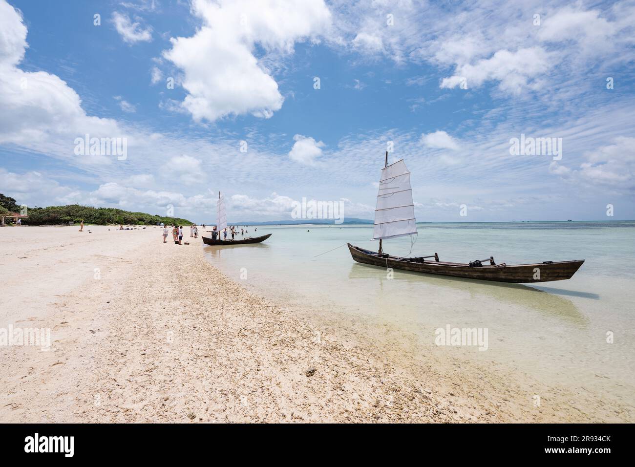 Kondoi Beach sull'isola di Taketomi a Okinawa, Giappone Foto Stock