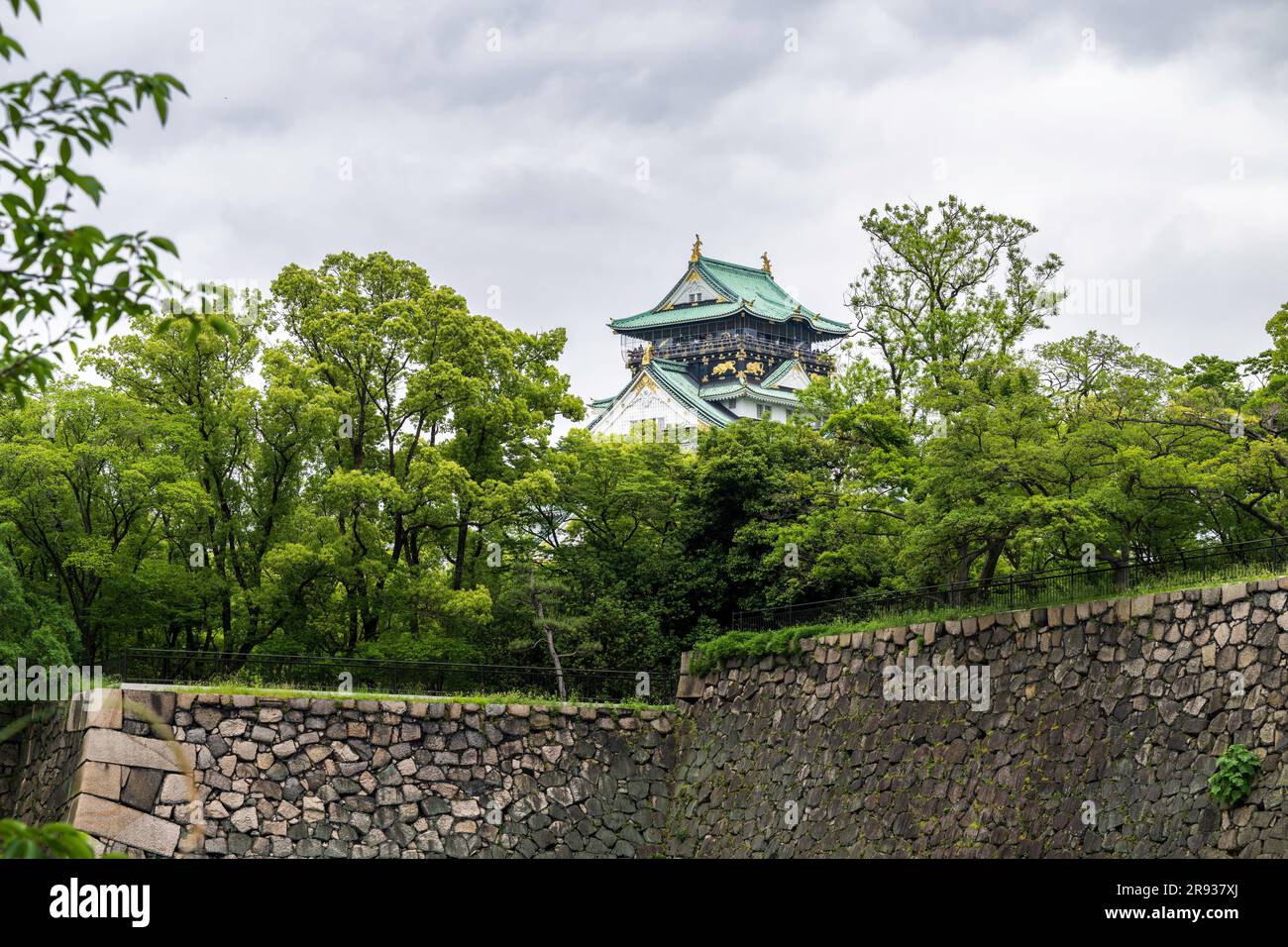 Il Castello di Osaka a Osaka, Giappone Foto Stock