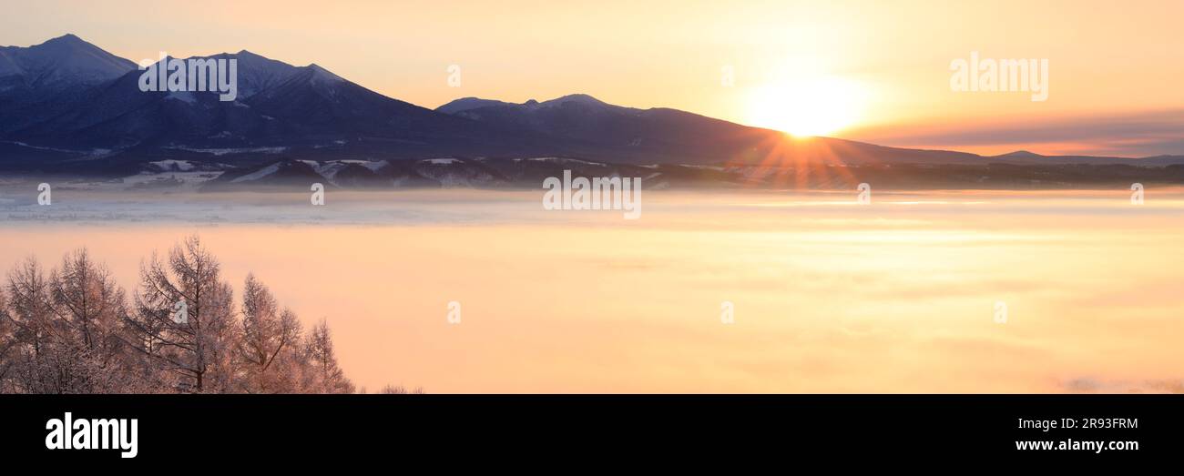 Alba e Mare delle nuvole Foto Stock