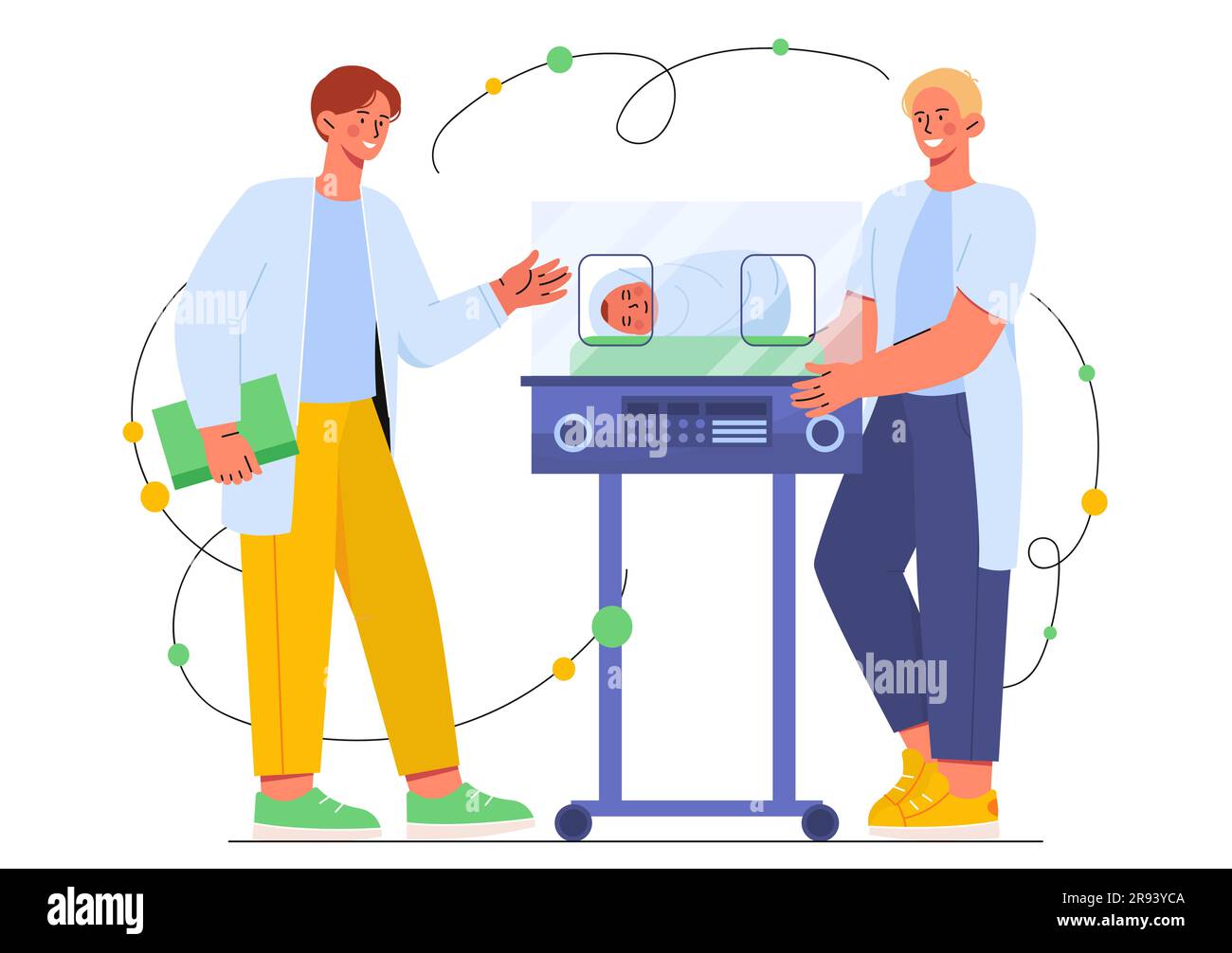 Persone con il concetto di neonato Illustrazione Vettoriale
